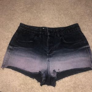 Black and Purple Ombré Shorts